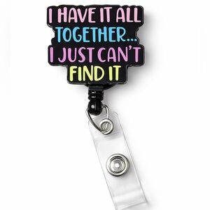 NWT Funny Badge Reel Retractable ID Holder | Nurse Teacher Office